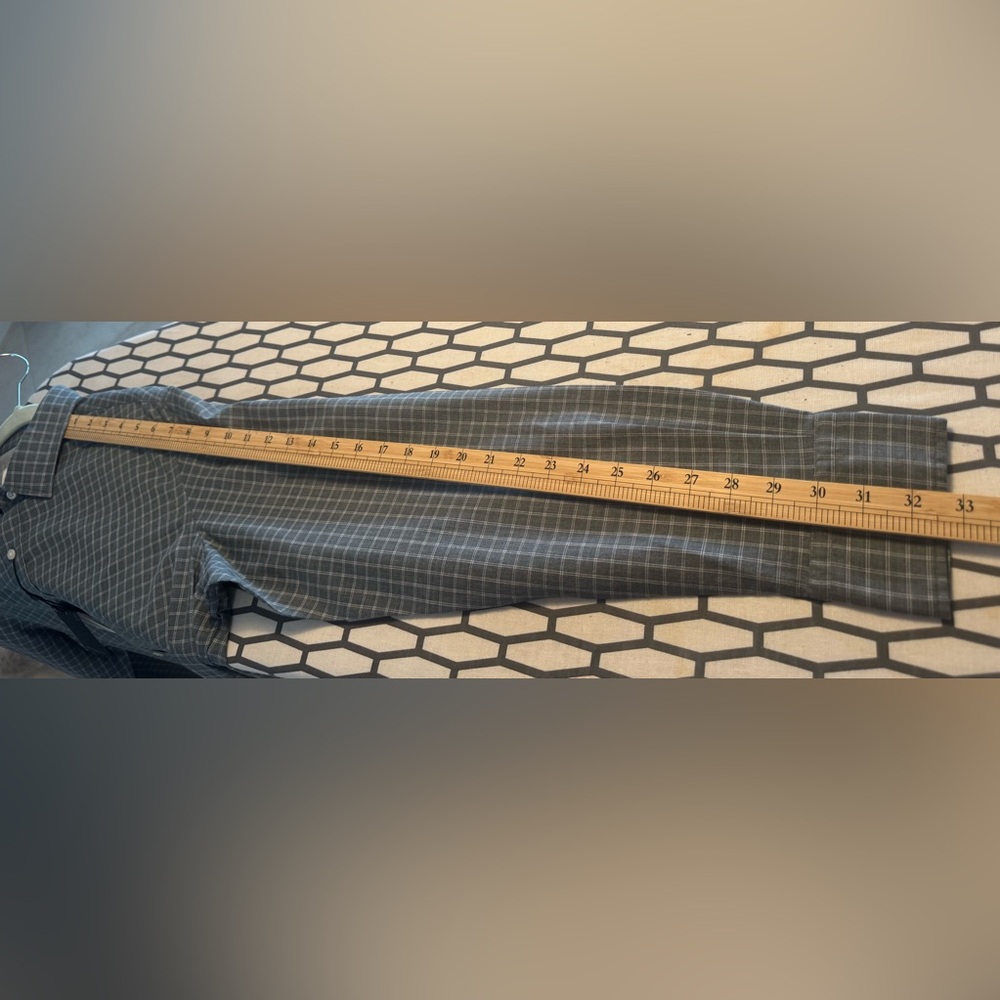 Massimo Dutti Grey Windowpane Button-Down Shirt - image 10